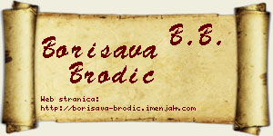 Borisava Brodić vizit kartica
